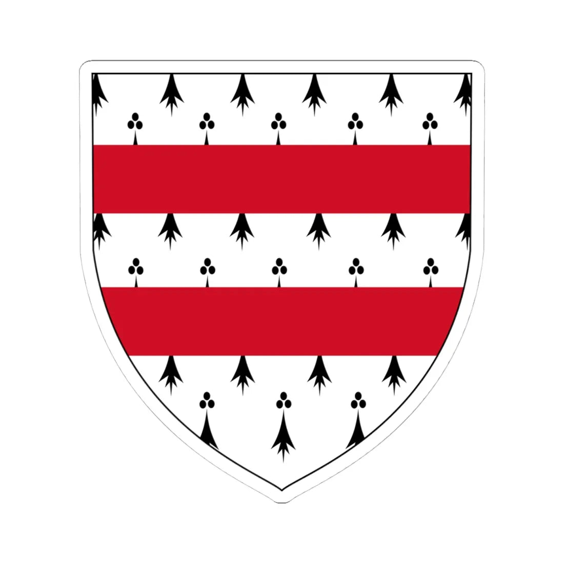 Earl of Westmeath COA (Ireland) (Coat of Arms) STICKER Vinyl Kiss-Cut Decal 4 Inch White - The Sticker Space