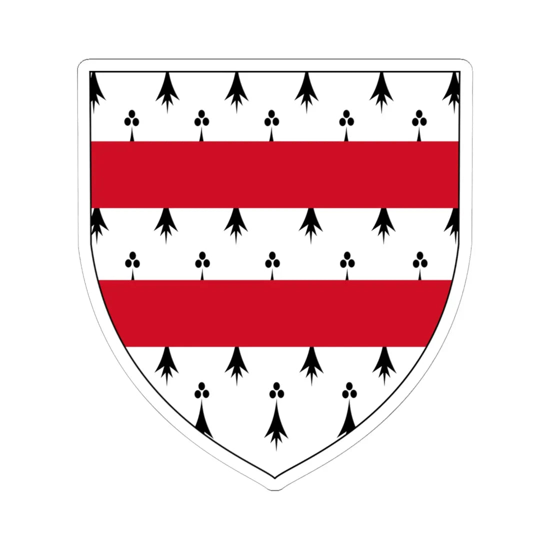 Earl of Westmeath COA (Ireland) (Coat of Arms) STICKER Vinyl Kiss-Cut Decal 6 Inch White - The Sticker Space