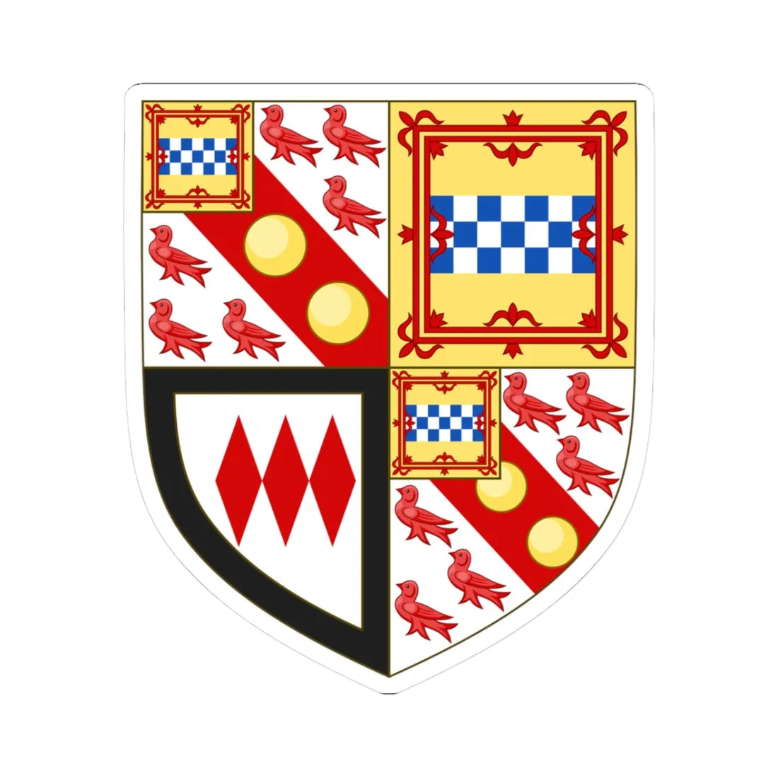 Earl of Wharncliffe COA (England) (Coat of Arms) STICKER Vinyl Kiss-Cut Decal 3 Inch White - The Sticker Space