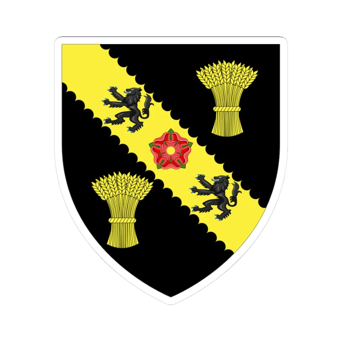 Earl of Woolton COA (England) (Coat of Arms) STICKER Vinyl Kiss-Cut Decal 3 Inch White - The Sticker Space