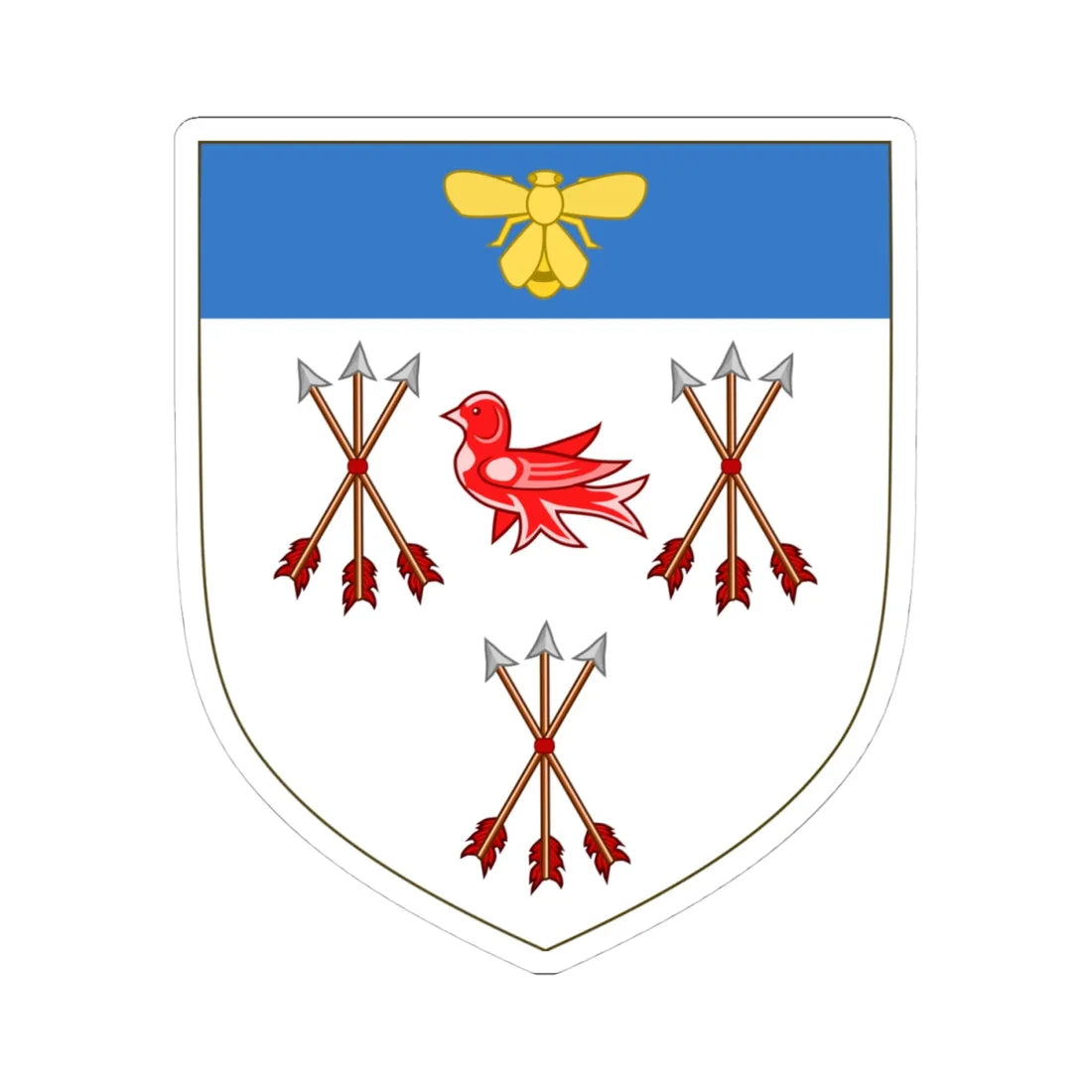 Earl Peel COA (England) (Coat of Arms) STICKER Vinyl Kiss-Cut Decal 4 Inch White - The Sticker Space