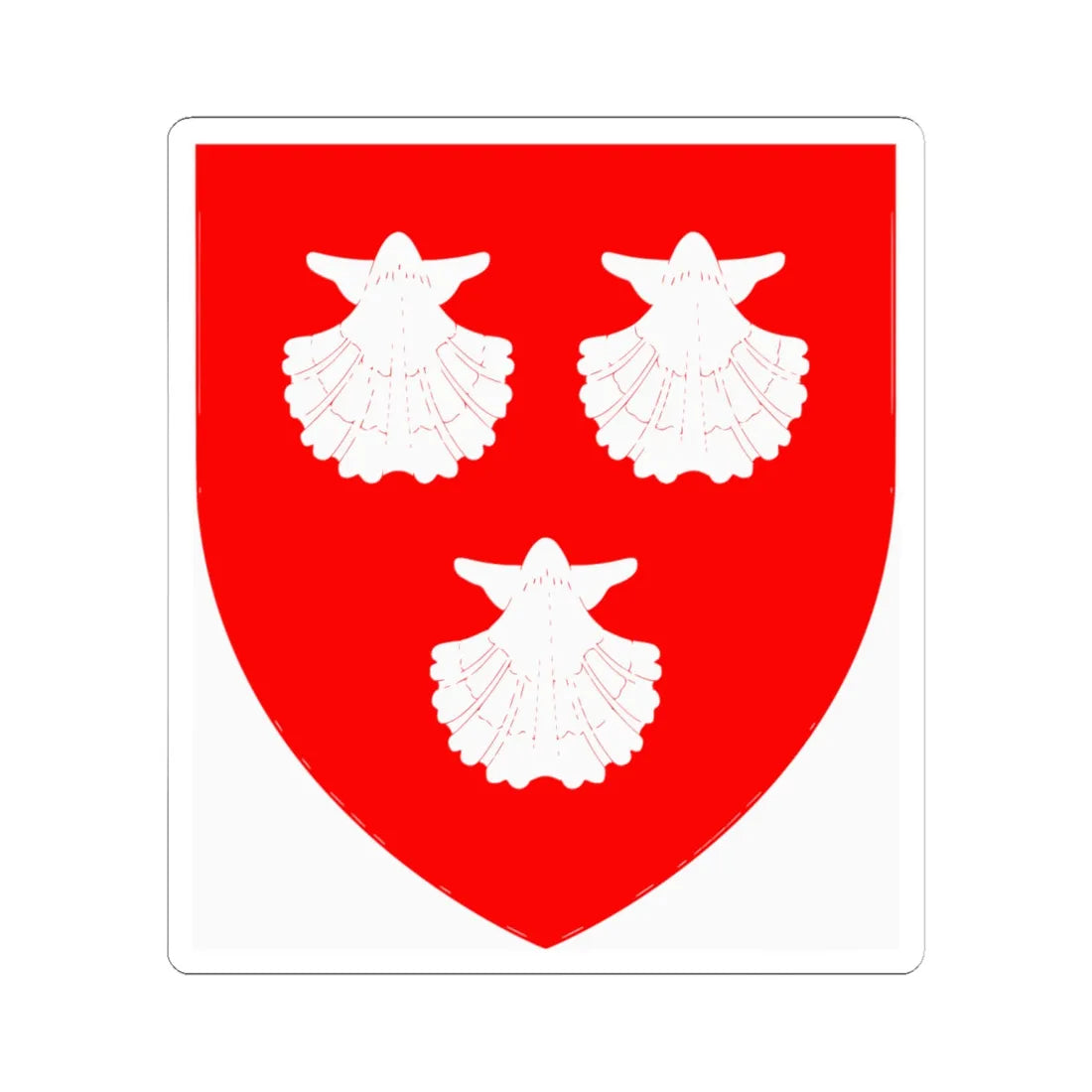 EarleyCoA (England) (Coat of Arms) STICKER Vinyl Kiss-Cut Decal 6 Inch White - The Sticker Space