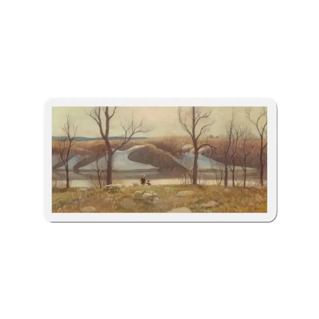 Early Spring (Magazine Illustration) Refrigerator Magnet - The Sticker Space
