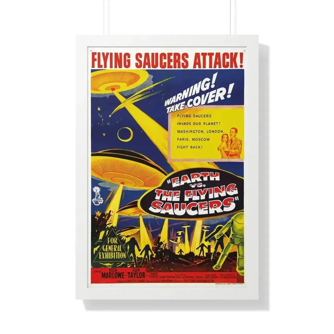 EARTH VS THE FLYING SAUCERS 1956 - Framed Movie Poster - The Sticker Space