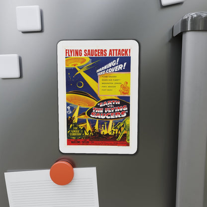 EARTH VS THE FLYING SAUCERS 1956 Movie Poster - Die-Cut Magnet-The Sticker Space