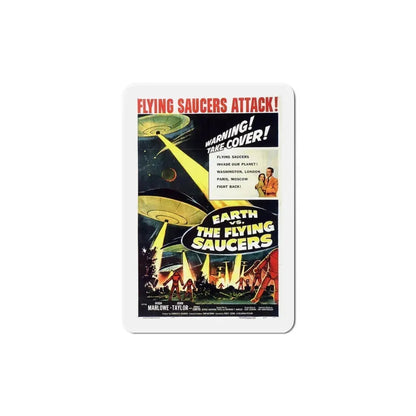 Earth vs the Flying Saucers 1956 Movie Poster Refrigerator Magnet 6 Inch - The Sticker Space