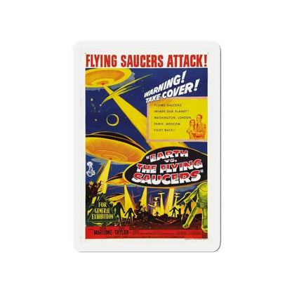 EARTH VS THE FLYING SAUCERS 1956 Movie Poster - Refrigerator Magnet - The Sticker Space