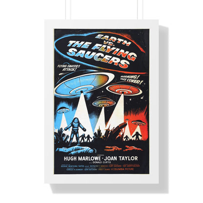 EARTH VS THE FLYING SAUCERS (2) 1956 - Framed Movie Poster-16″ x 24″-The Sticker Space