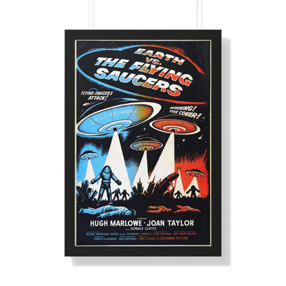 EARTH VS THE FLYING SAUCERS (2) 1956 - Framed Movie Poster-20" x 30"-The Sticker Space