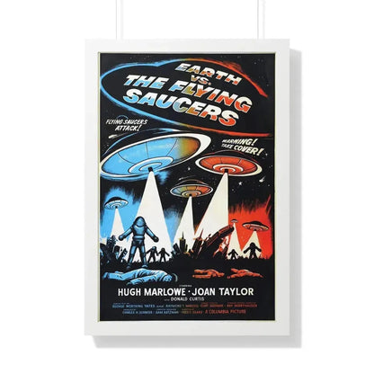 EARTH VS THE FLYING SAUCERS (2) 1956 - Framed Movie Poster 20" x 30" White - The Sticker Space