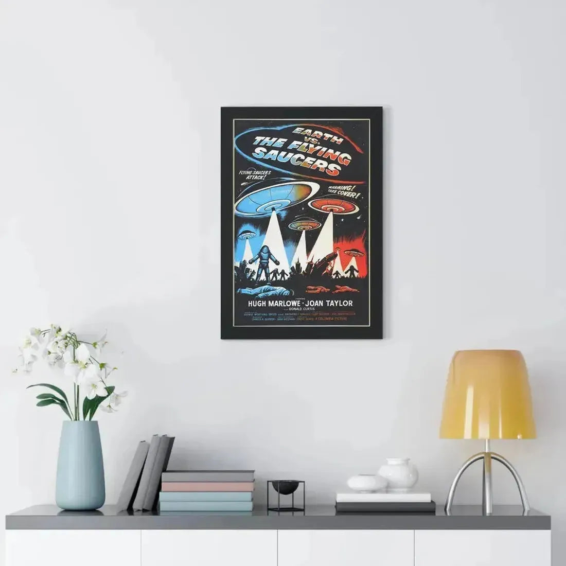 EARTH VS THE FLYING SAUCERS (2) 1956 - Framed Movie Poster - The Sticker Space
