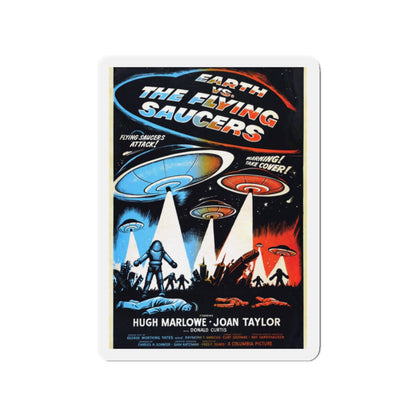 EARTH VS THE FLYING SAUCERS (2) 1956 Movie Poster - Die-Cut Magnet-2" x 2"-The Sticker Space