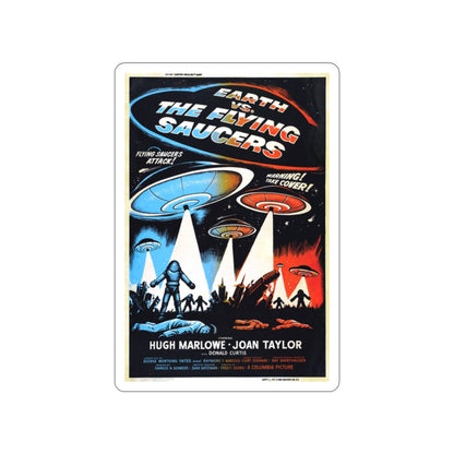 EARTH VS THE FLYING SAUCERS (2) 1956 Movie Poster STICKER Vinyl Die-Cut Decal-2 Inch-The Sticker Space