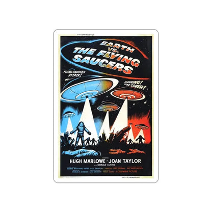 EARTH VS THE FLYING SAUCERS (2) 1956 Movie Poster STICKER Vinyl Die-Cut Decal - The Sticker Space
