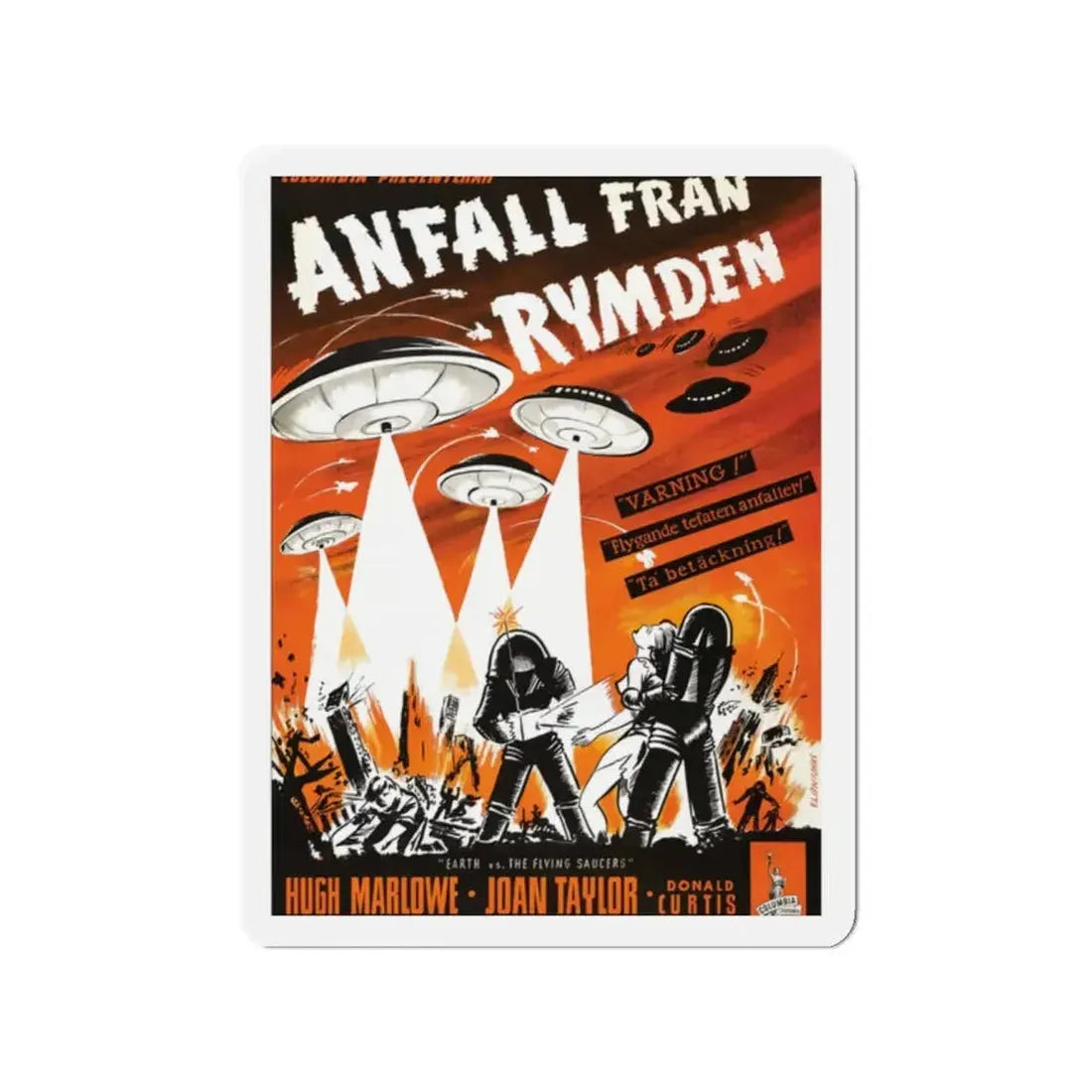 EARTH VS THE FLYING SAUCERS (3) 1956 Movie Poster - Refrigerator Magnet - The Sticker Space