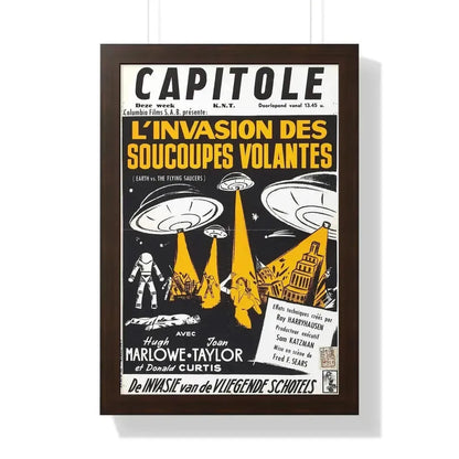 EARTH VS THE FLYING SAUCERS (FRENCH) 2 1956 - Framed Movie Poster - The Sticker Space