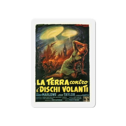 EARTH VS THE FLYING SAUCERS (ITALIAN) 1956 Movie Poster - Die-Cut Magnet-6 × 6"-The Sticker Space