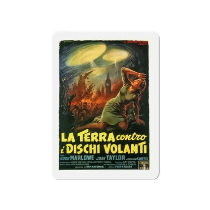 EARTH VS THE FLYING SAUCERS (ITALIAN) 1956 Movie Poster - Refrigerator Magnet - The Sticker Space