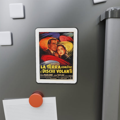 EARTH VS THE FLYING SAUCERS (ITALIAN) 2 1956 Movie Poster - Die-Cut Magnet-The Sticker Space