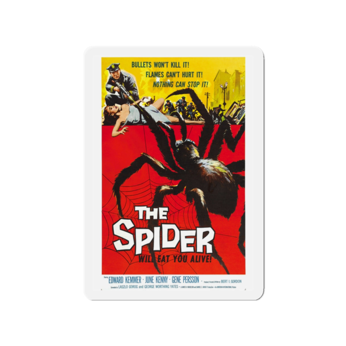 EARTH VS THE SPIDER (THE SPIDER) 1958 Movie Poster - Die-Cut Magnet-2" x 2"-The Sticker Space