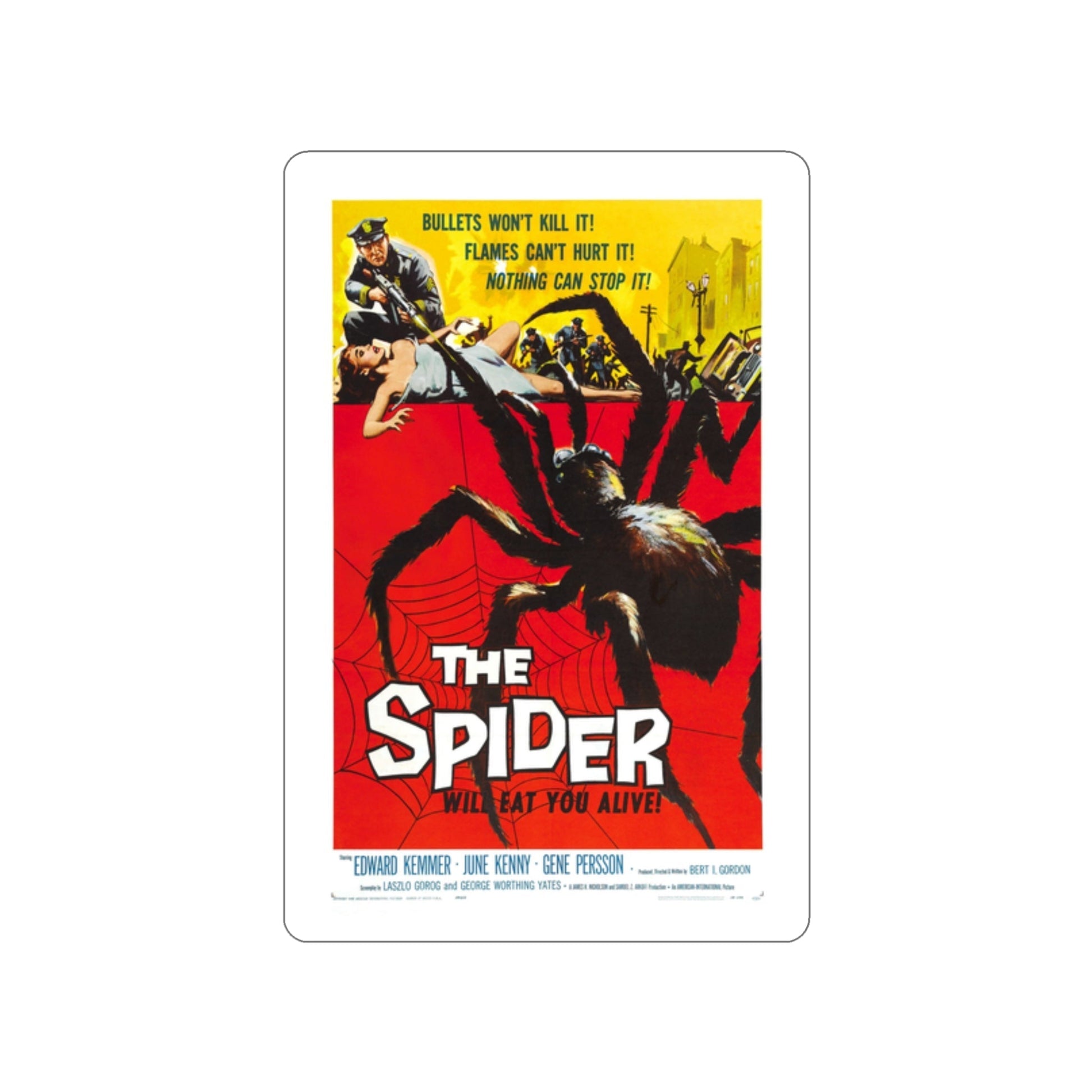 EARTH VS THE SPIDER (THE SPIDER) 1958 Movie Poster STICKER Vinyl Die-Cut Decal-2 Inch-The Sticker Space