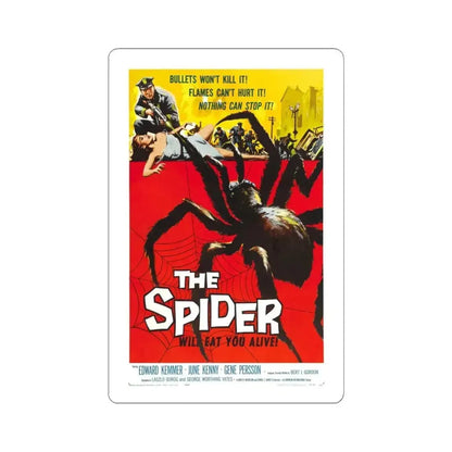 EARTH VS THE SPIDER (THE SPIDER) 1958 Movie Poster - STICKER Vinyl Kiss-Cut Decal 6 Inch White - The Sticker Space