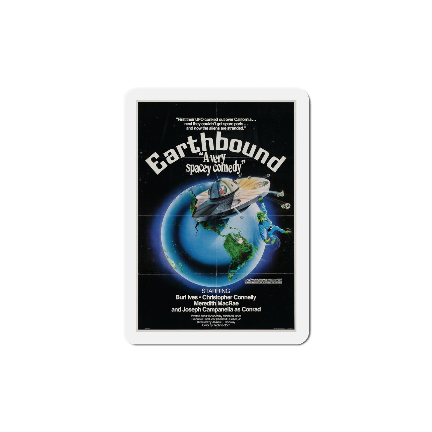 Earthbound 1981 Movie Poster Die-Cut Magnet-5" x 5"-The Sticker Space