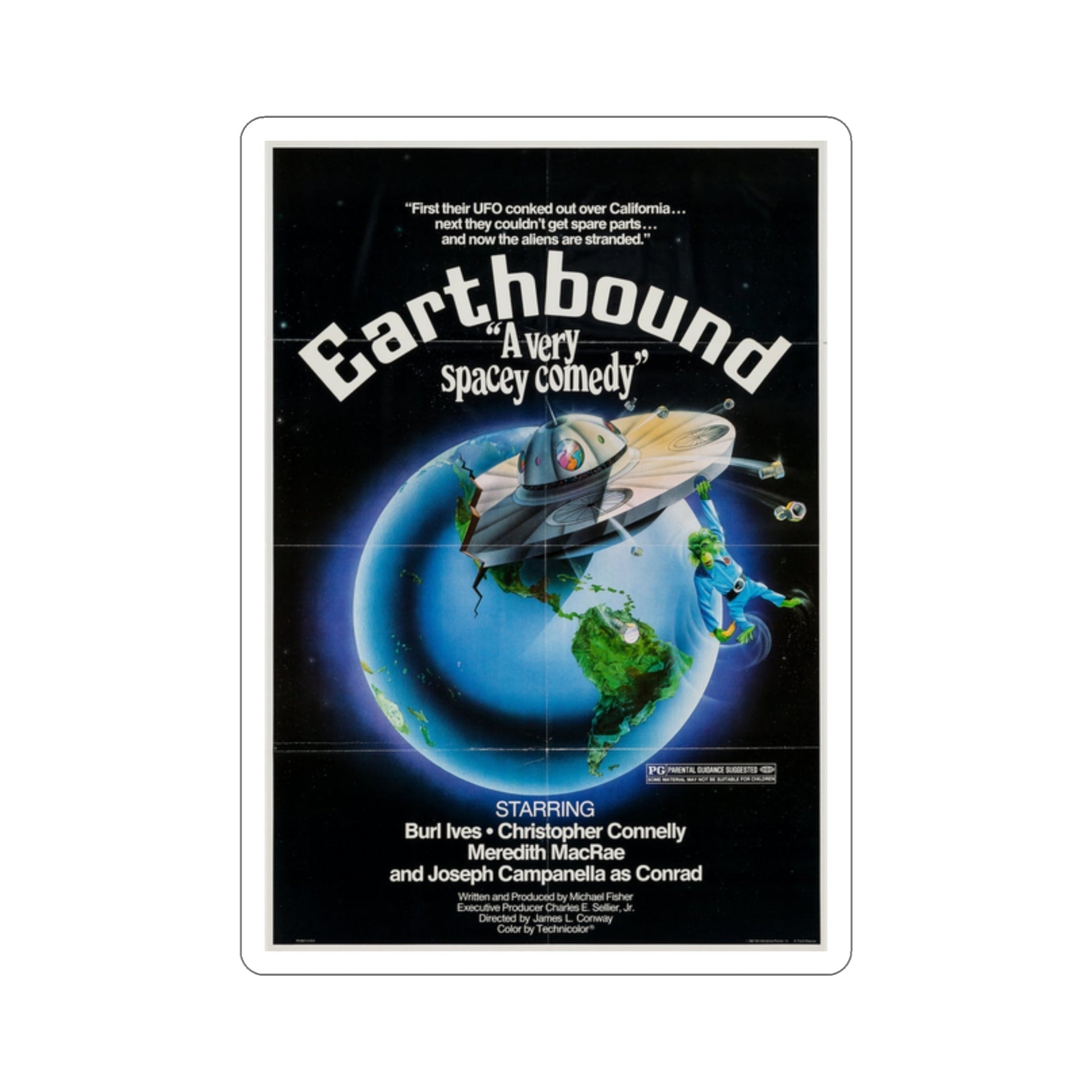 Earthbound 1981 Movie Poster STICKER Vinyl Die-Cut Decal-2 Inch-The Sticker Space