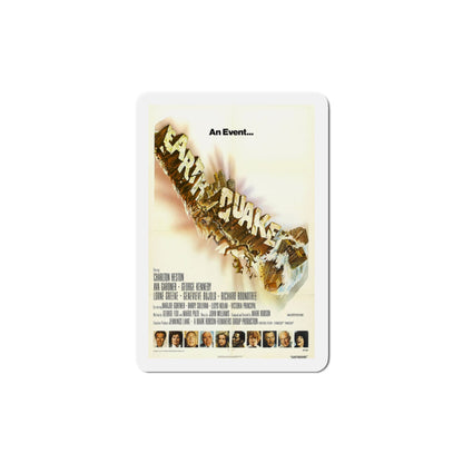 Earthquake 1974 Movie Poster Die-Cut Magnet-4 Inch-The Sticker Space