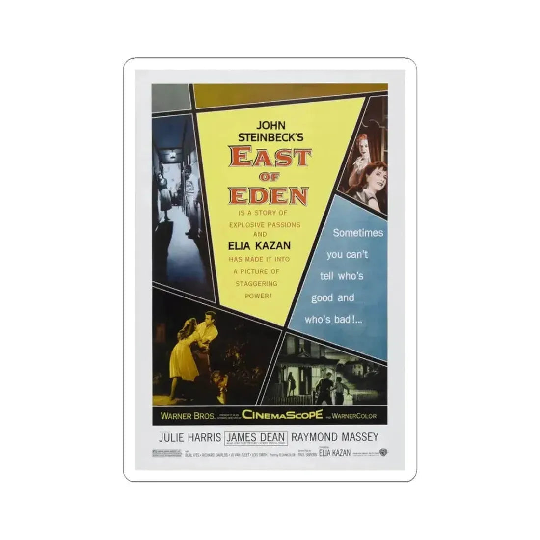 East of Eden 1955 Movie Poster - STICKER Vinyl Kiss-Cut Decal 3 Inch White - The Sticker Space