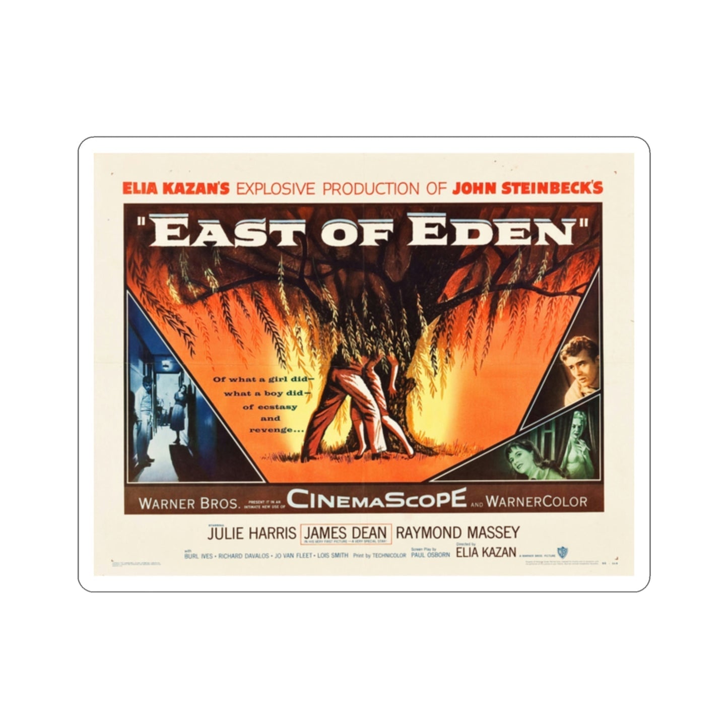 East of Eden 1955 v2 Movie Poster STICKER Vinyl Die-Cut Decal-2 Inch-The Sticker Space