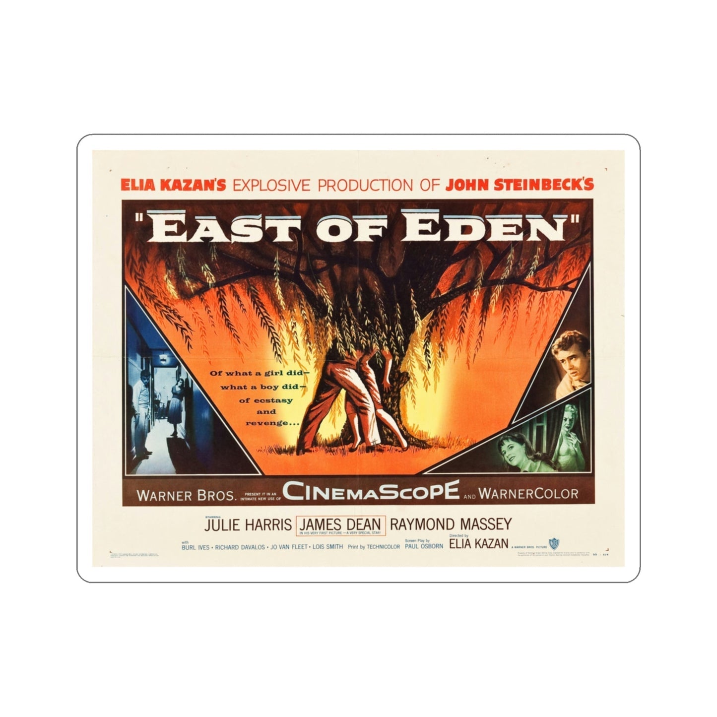 East of Eden 1955 v2 Movie Poster STICKER Vinyl Die-Cut Decal-3 Inch-The Sticker Space