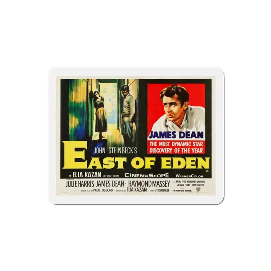 East of Eden 1955 v4 Movie Poster Refrigerator Magnet 2 Inch - The Sticker Space
