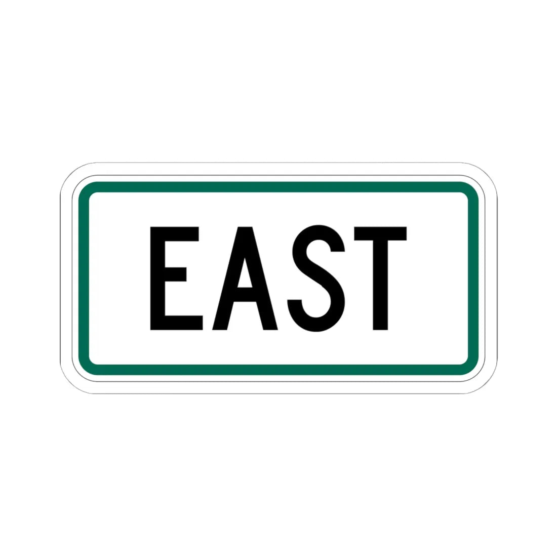 East plate small South Dakota (South Dakota) (Road Sign) STICKER Vinyl Kiss-Cut Decal 6 Inch White - The Sticker Space