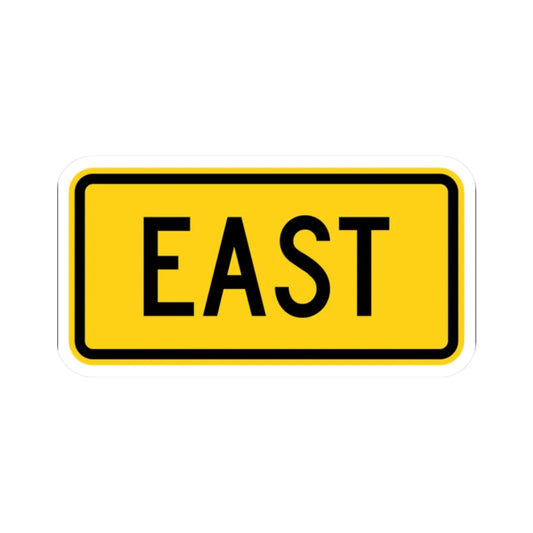 East plate small Wyoming (Wyoming) (Road Sign) STICKER Vinyl Kiss-Cut Decal 2 Inch White - The Sticker Space