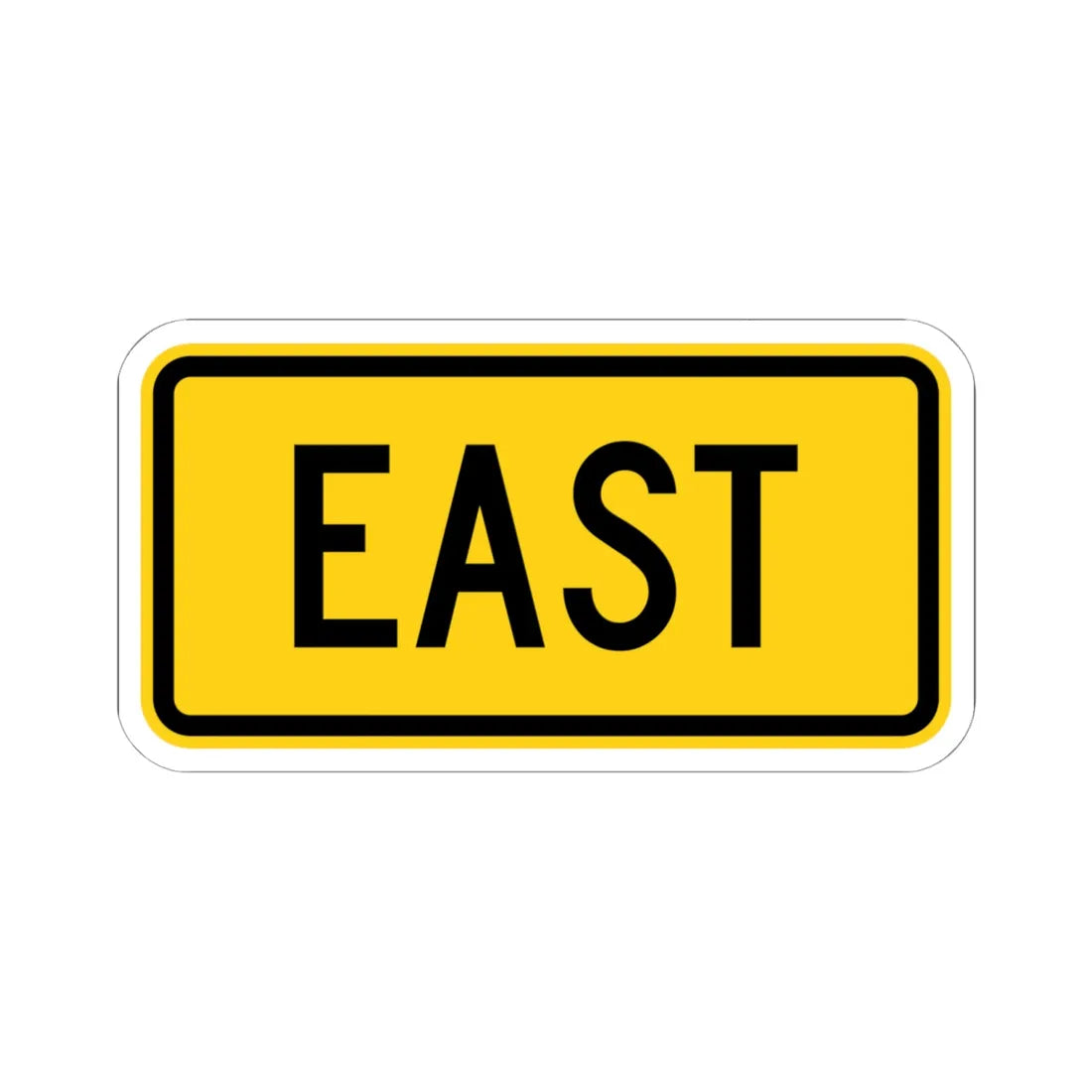 East plate small Wyoming (Wyoming) (Road Sign) STICKER Vinyl Kiss-Cut Decal 6 Inch White - The Sticker Space