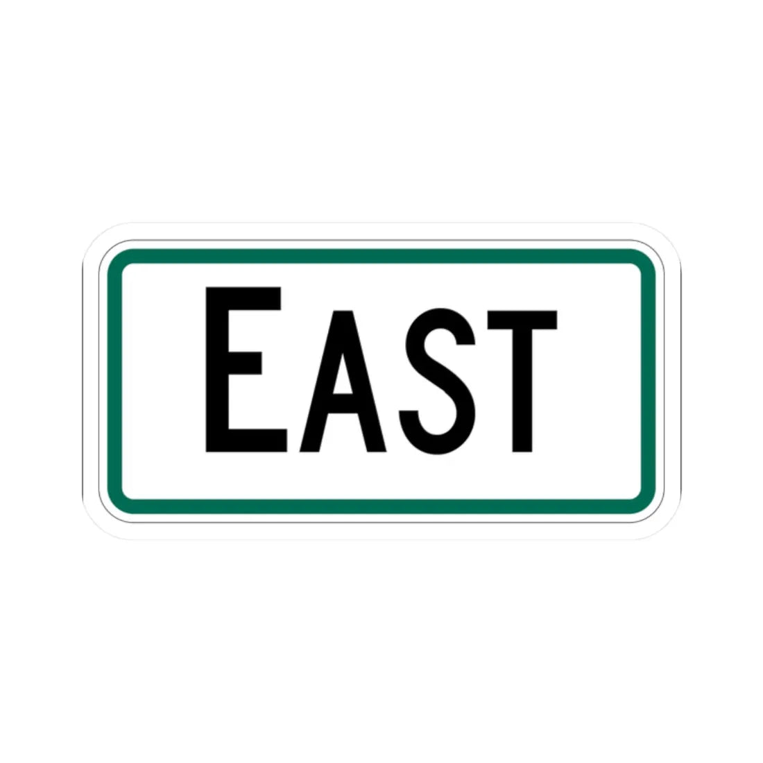 East plate South Dakota (South Dakota) (Road Sign) STICKER Vinyl Kiss-Cut Decal 2 Inch White - The Sticker Space