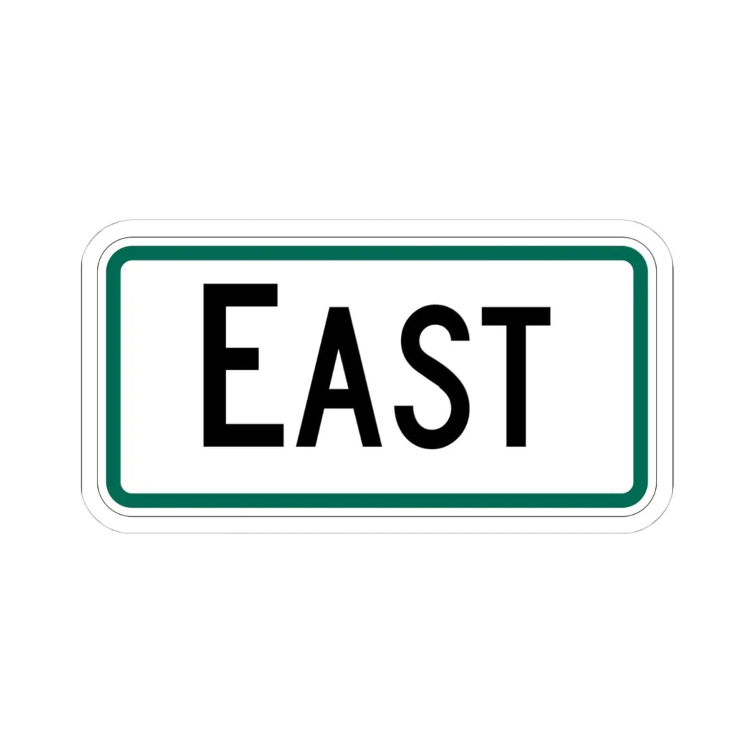 East plate South Dakota (South Dakota) (Road Sign) STICKER Vinyl Kiss-Cut Decal 4 Inch White - The Sticker Space