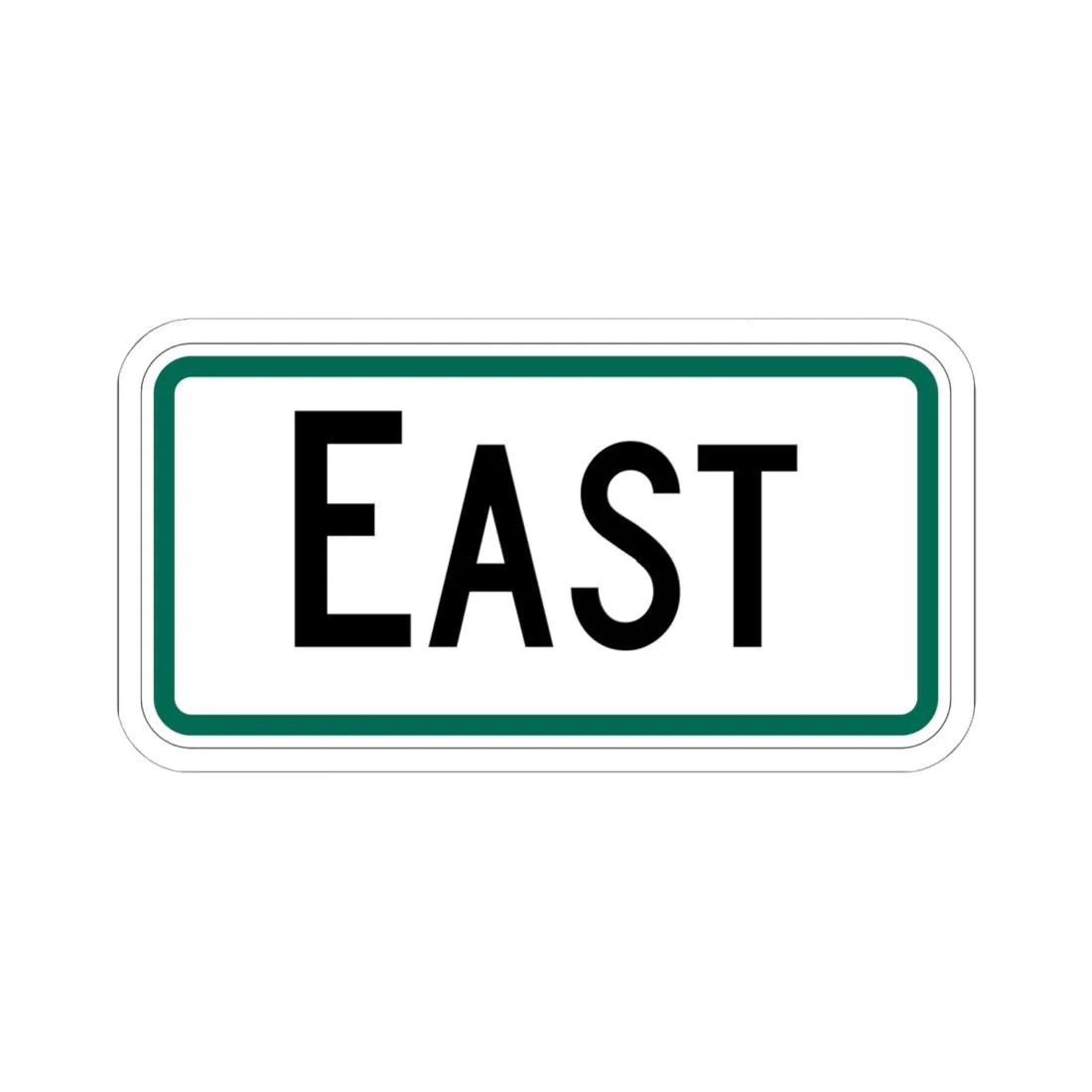 East plate South Dakota (South Dakota) (Road Sign) STICKER Vinyl Kiss-Cut Decal 6 Inch White - The Sticker Space