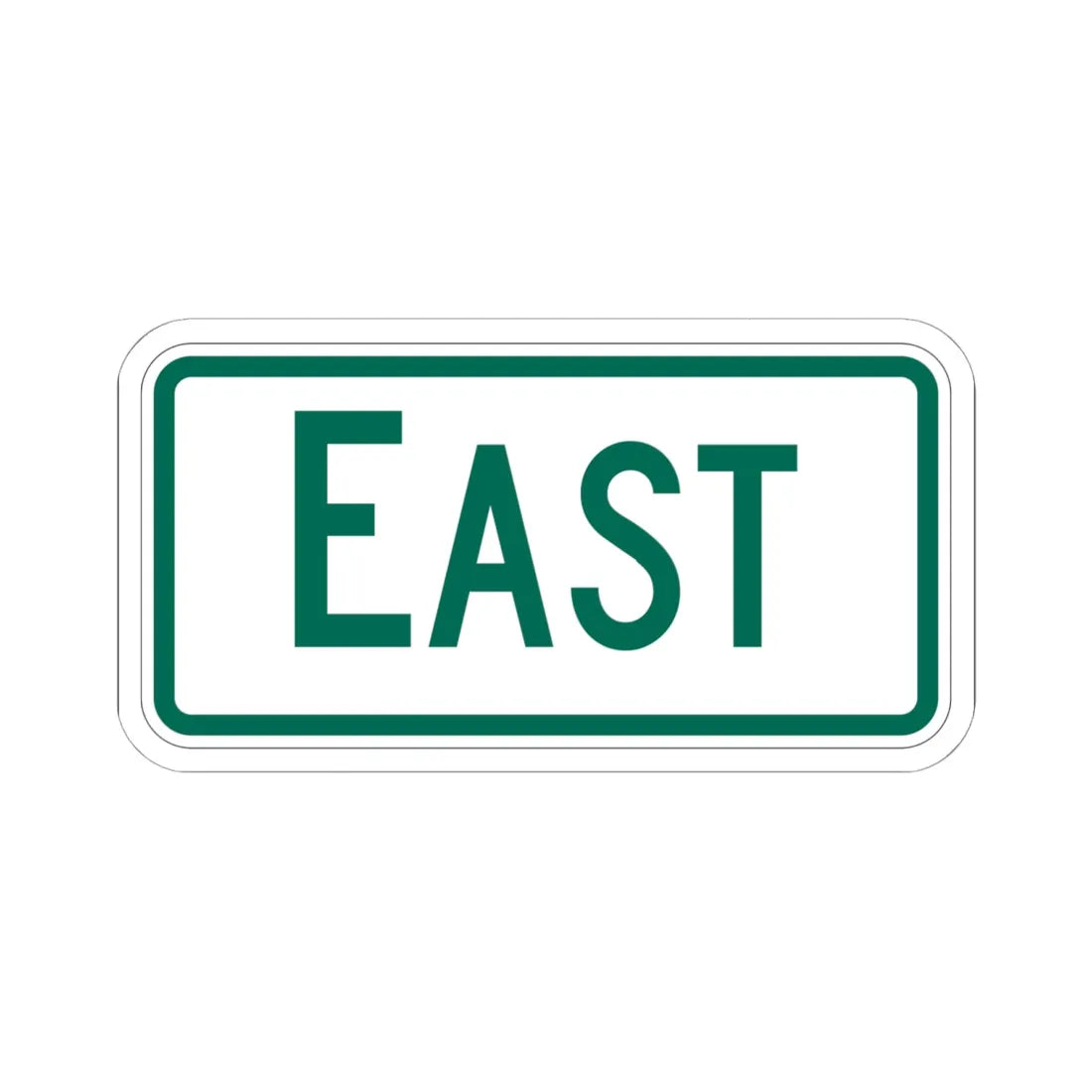 East plate Vermont (Vermont) (Road Sign) STICKER Vinyl Kiss-Cut Decal 6 Inch White - The Sticker Space