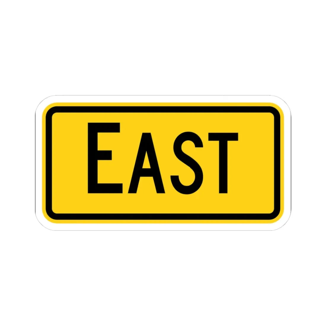 East plate Wyoming (Wyoming) (Road Sign) STICKER Vinyl Kiss-Cut Decal 3 Inch White - The Sticker Space
