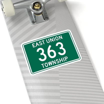 East Union Township Route 363 Wayne County Ohio (Ohio) (Road Sign) STICKER Vinyl Kiss-Cut Decal - The Sticker Space