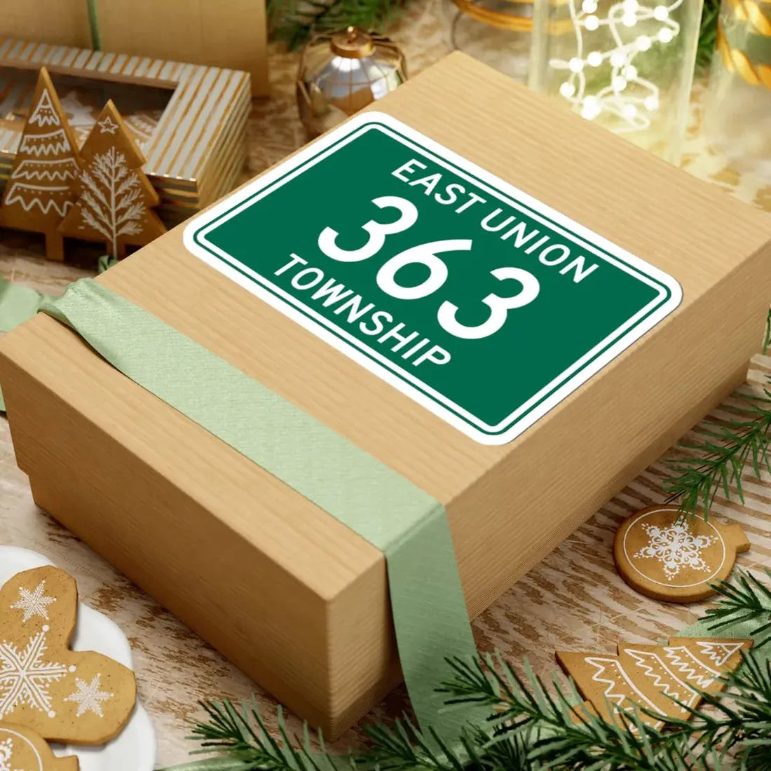 East Union Township Route 363 Wayne County Ohio (Ohio) (Road Sign) STICKER Vinyl Kiss-Cut Decal - The Sticker Space