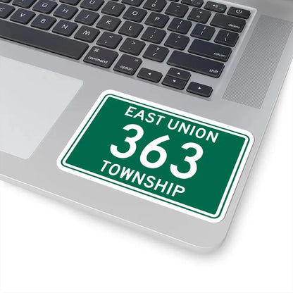 East Union Township Route 363 Wayne County Ohio (Ohio) (Road Sign) STICKER Vinyl Kiss-Cut Decal - The Sticker Space