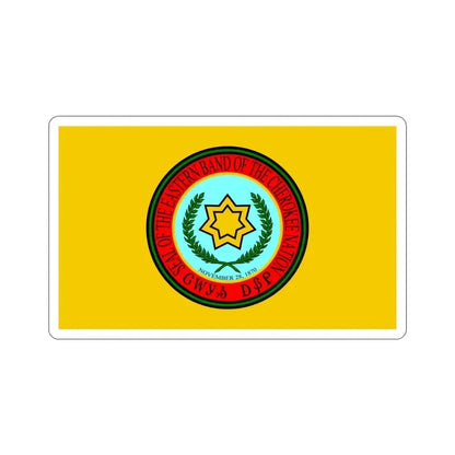 Eastern Band Cherokee Flag STICKER Vinyl Die-Cut Decal 3 Inch - The Sticker Space