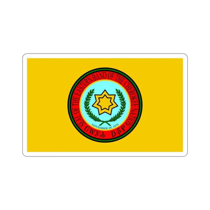 Eastern Band Cherokee Flag STICKER Vinyl Die-Cut Decal 4 Inch - The Sticker Space