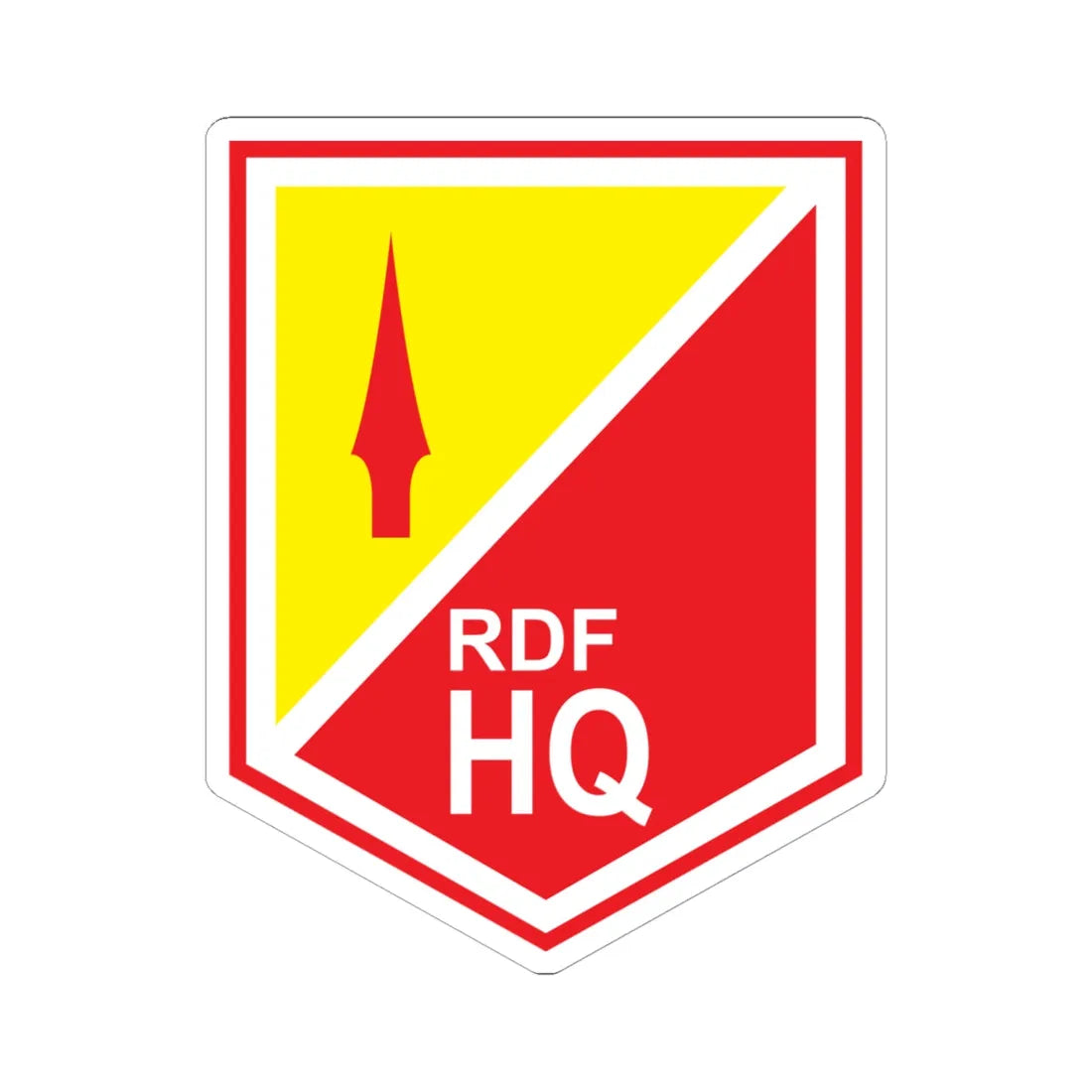 Eastern Brigade RDF HQ (Ireland) (Coat of Arms) STICKER Vinyl Kiss-Cut Decal 6 Inch White - The Sticker Space