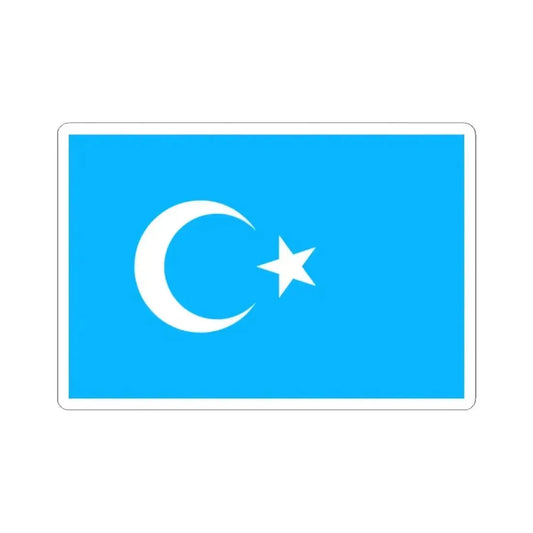 Eastern Turkistan Flag (China) STICKER Vinyl Kiss-Cut Decal 2 Inch White - The Sticker Space