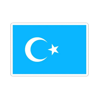 Eastern Turkistan Flag (China) STICKER Vinyl Kiss-Cut Decal 3 Inch White - The Sticker Space