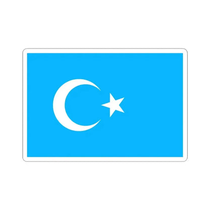 Eastern Turkistan Flag (China) STICKER Vinyl Kiss-Cut Decal 4 Inch White - The Sticker Space